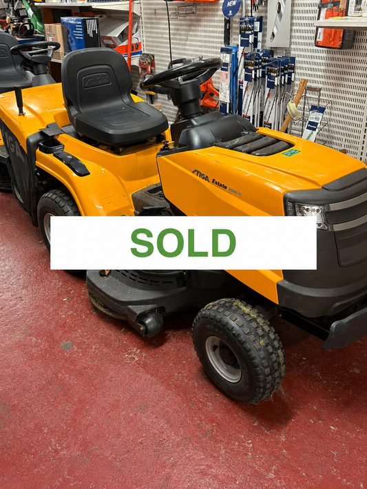 SOLD - Used Petrol Lawn Mower - Ride On - Stiga 3098H - Briggs & Stratton Engine